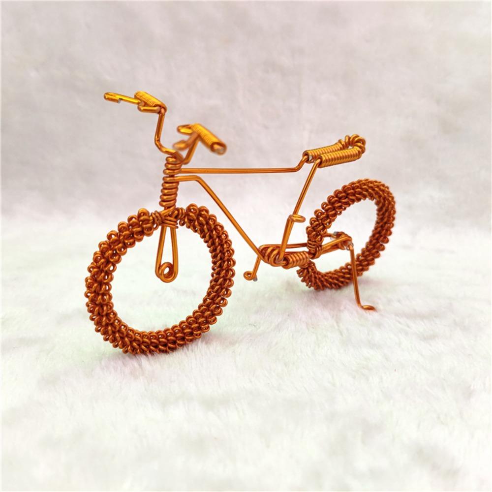 Украшения Миниатюрная Скульптура Фигурка Разноцветная Форма Ретро Модель Велосипеда Игрушка DIY Украшения Yellow