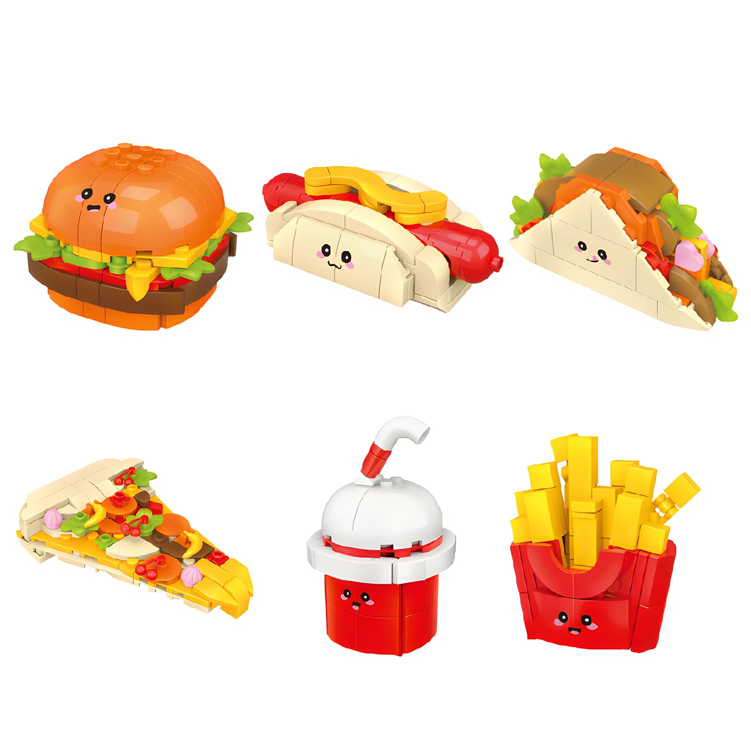 

WALWAL Мини Вкусный Западный Фастфуд Блочный Набор Веселые Креативные Микроблоки для Детей Идеально для Вечеринки по Случаю Дня Рождения и Образовательной Игры и Подарков,