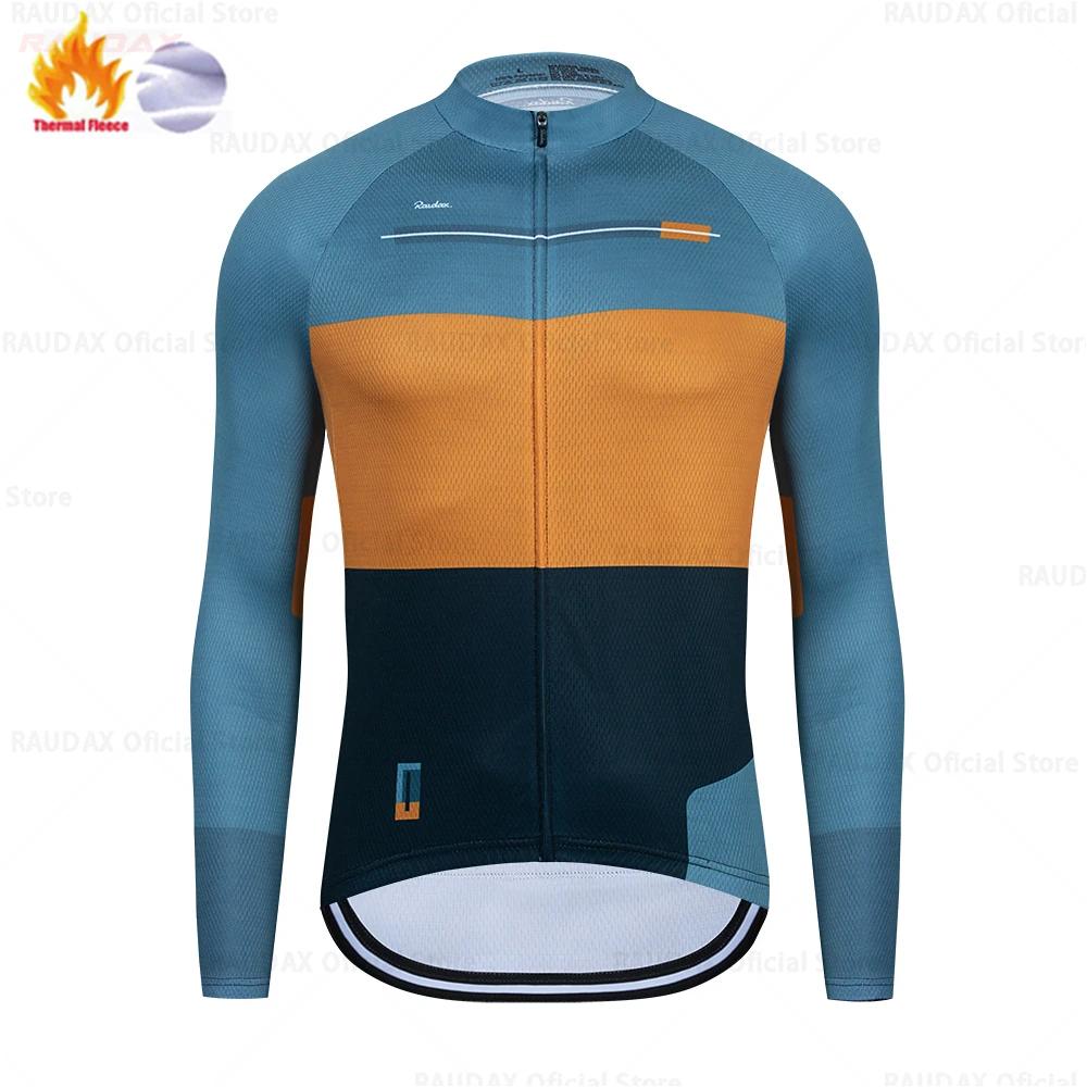 2025 Raudax Twelve Colors Winter Thermal Fleece Bicycle Clothing Cycling Jersey Set Bike MTB Riding Clothing Bib Pants Warm Sets