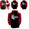 Luxurious King And Queen Crown Couples Matching Hoodies For Men And Women