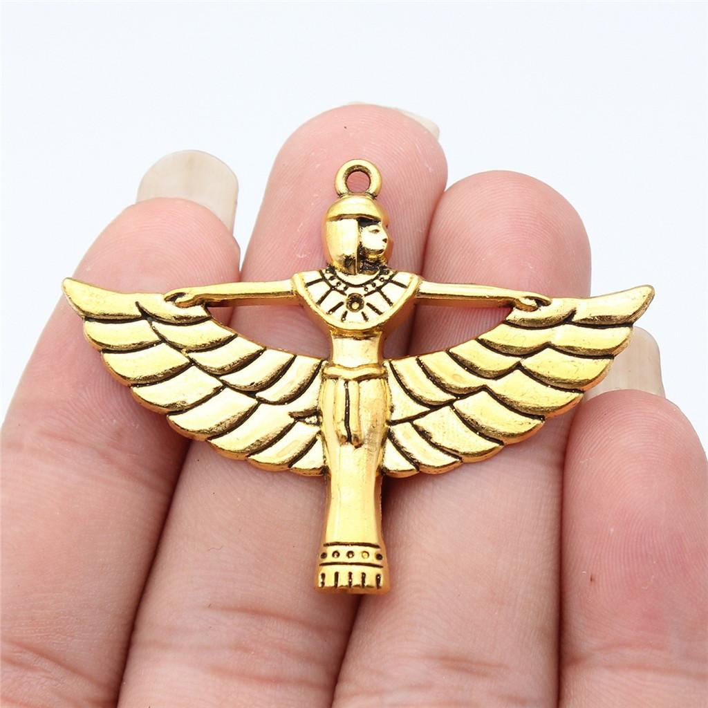 Charms Egipski Faraon Szef Wisiorki Vintage Biżuteria Materiały QC048