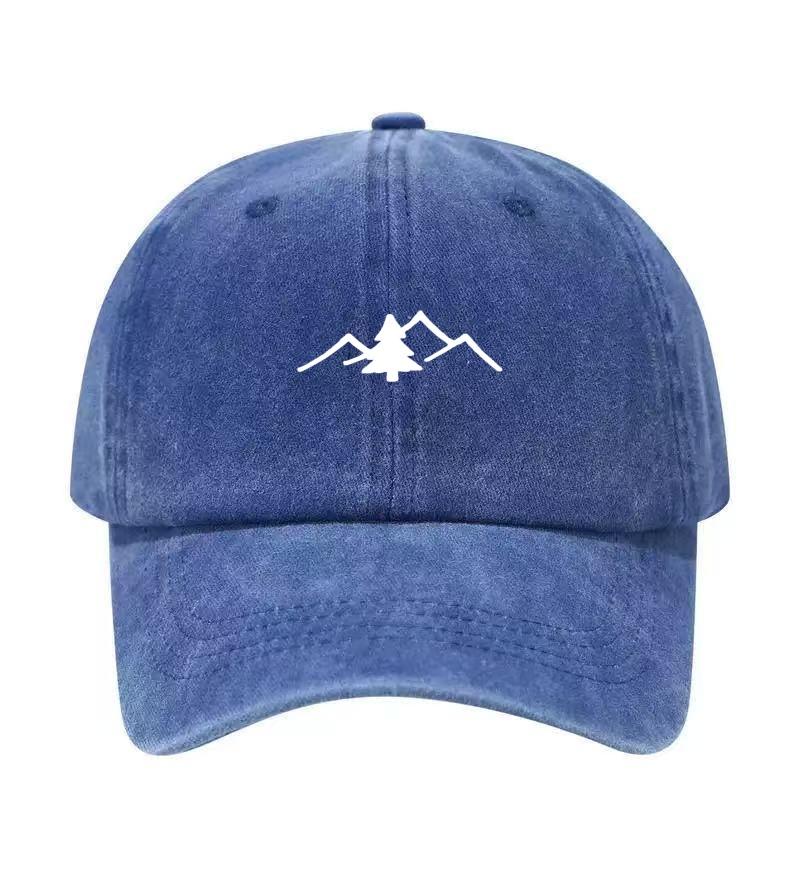 Tree Printed Washed Cotton Adjustable Baseball Cap Classic Snapback Dad Hat Breathable Golf Fishing Outdoor Sun Cap