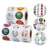 Coated Stickers Rabbit and Egg Pattern Tape with 15 Rolls