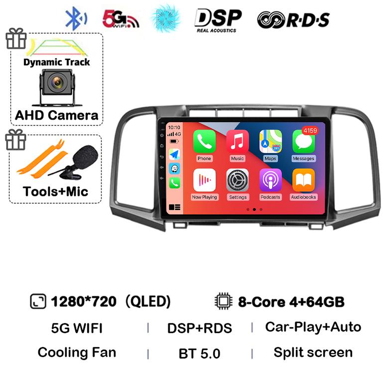 Android 14 Auto Carplay 4G+WIFI Car Radio For Toyota Venza 2008-2016 Multimedia Video Player Stereo Navi GPS Head Unit Audio DSP
