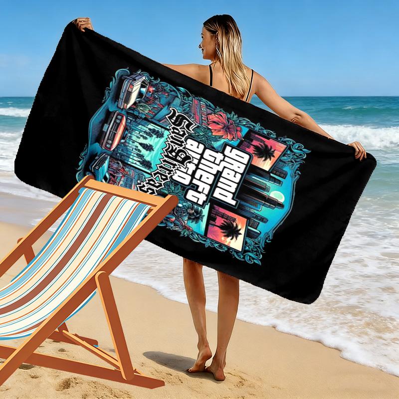 Liberty City Adventures beach towel beach Portable for travel Absorbent bath towel quick-drying swim towel swim beach Fashion