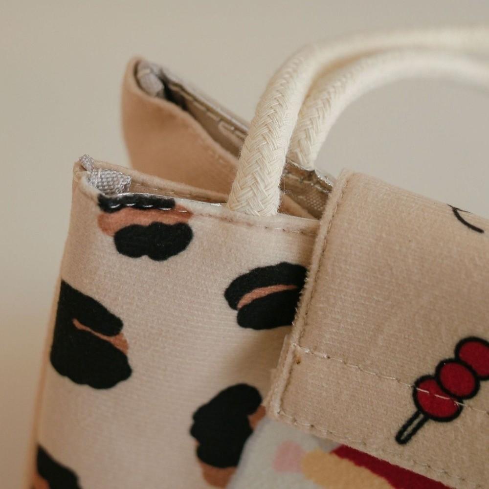 Cute Cartoon Prints Thermal Lunch Bag Thickened Large Capacity Food Storage Bag Portable Lunch Box