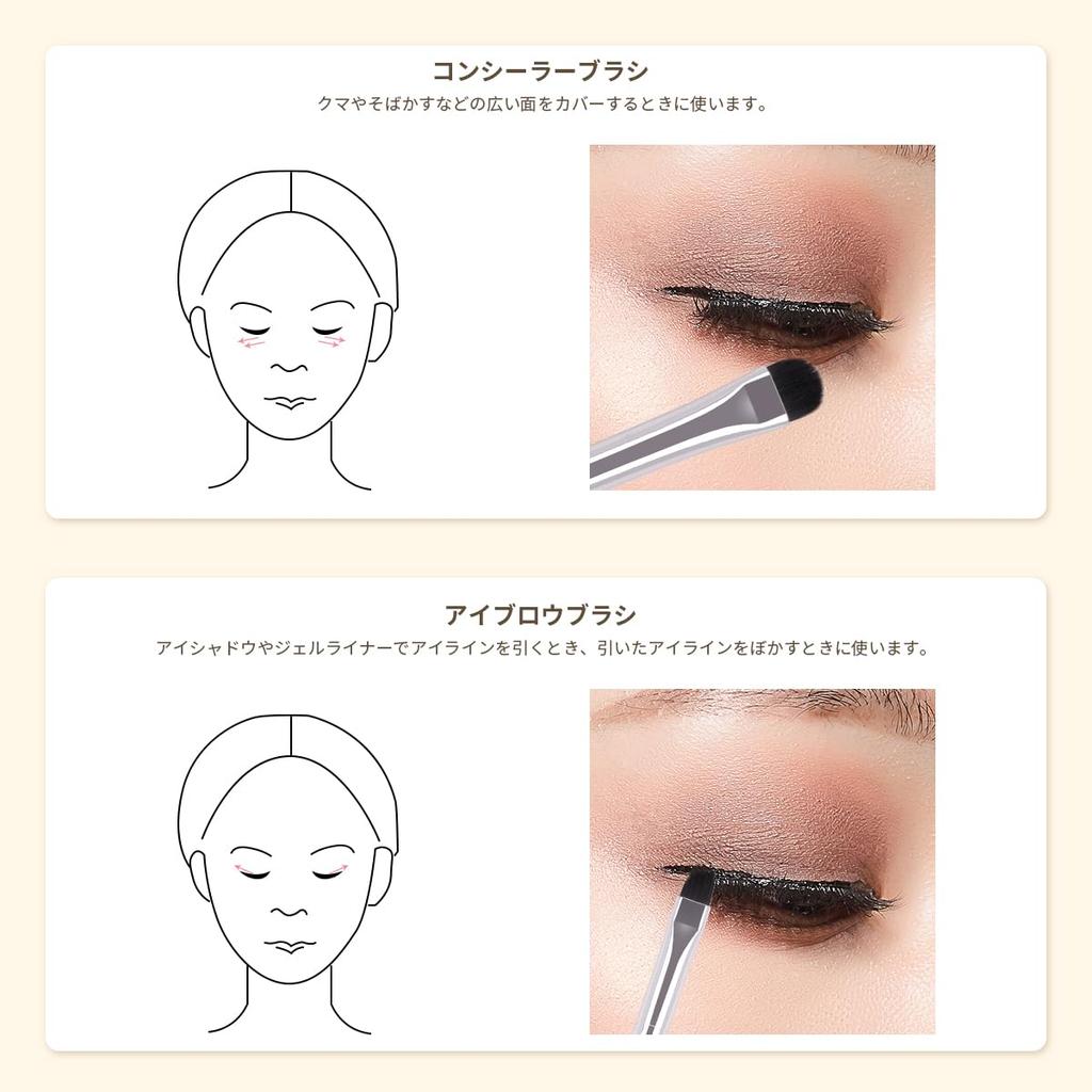 DUcare Eyeshadow Brush Set of Eye Makeup Dedicated Natural Cosmetic Super High Quality Makeup Attractive Makeup Comes with PU Storage 0603 6, Brush,