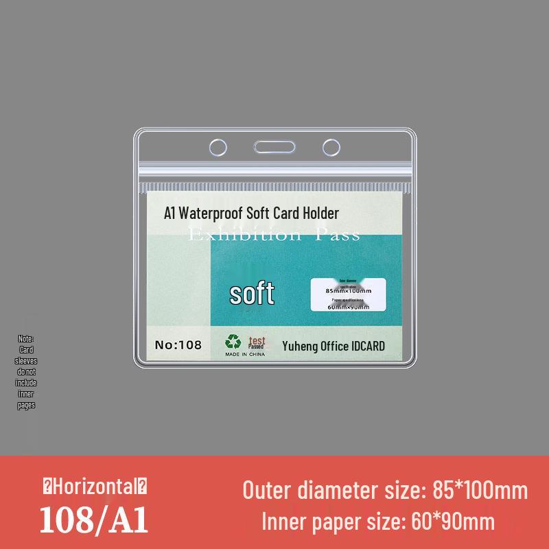 Waterproof PVC Badge Holder for ID Cards and Name Tags