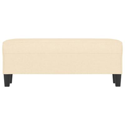 Cream Fabric Bench 100 X 35 X 41 Cm