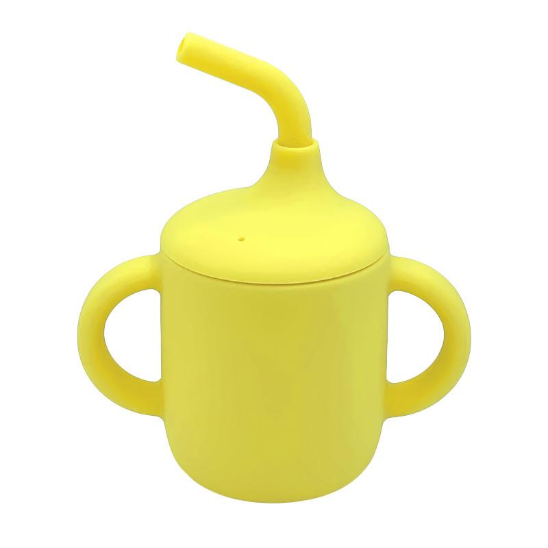 Silicone Sippy Cup with Double Handles and Measurement Scale for Babies and Children - Food Grade, In Stock
