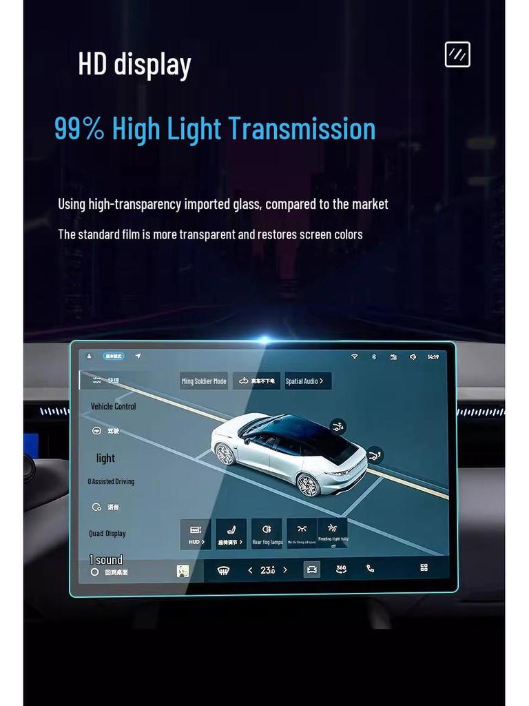 Lynk & Co Z10 Tempered Screen Protector: Fits 25 Models for Central Control, Navigation, and Dashboard Displays
