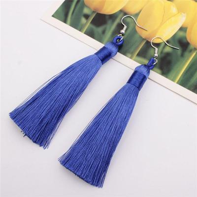 Beautiful Long Pattern Bohemian Polychromatic 1 Pair Tassel Earrings Earrings Eardrop Gift