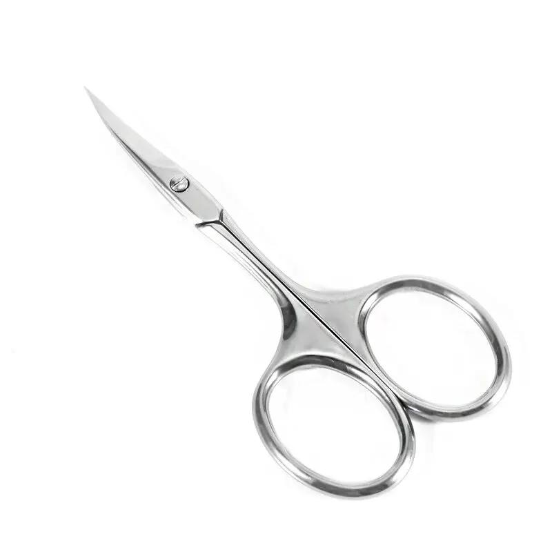 Curved Blade Eyebrow Scissors Professional Stainless Steel Precision Trimmer Eyebrow Eyelash Hair Remover Tool Nose Hair Scissor