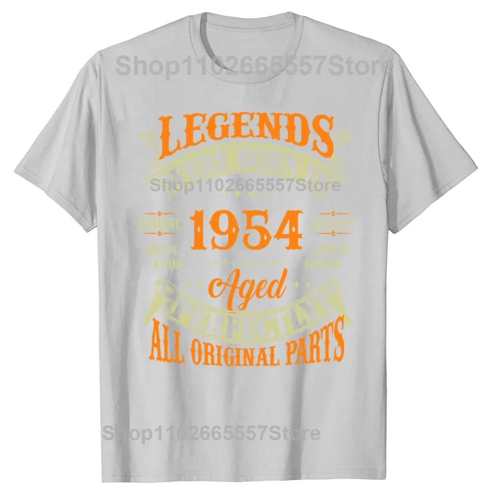 New Men 72th Birthday Tee Vintage Legends Born In 1954 72 Years Old T Shirt Oversize Printed Tee Shirt Casual Short Sleeve