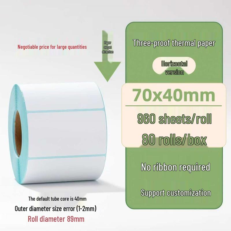 Samoprzylepne etykiety termiczne na kody kreskowe 100×150 mm - Trwałe i wodoodporne do logistyki