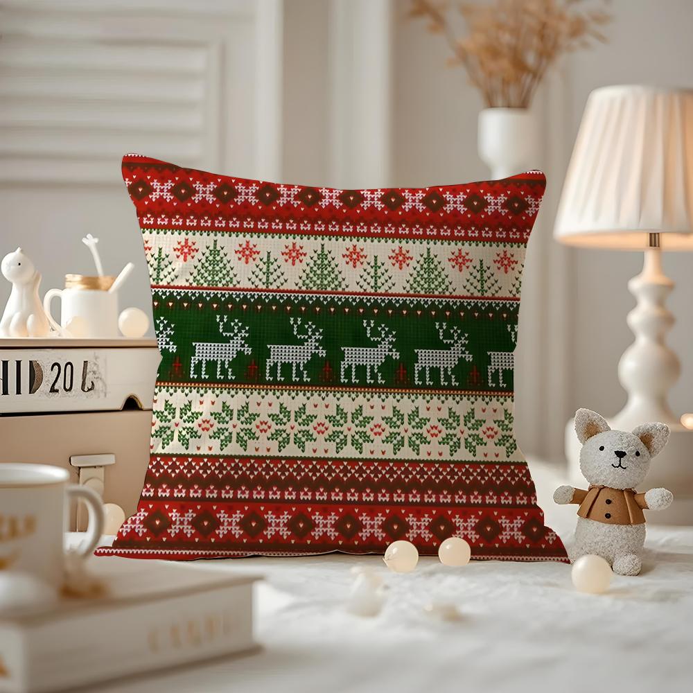 Nordic Scottish Pattern Tartan Cushion Cover Pattern Printed Pillowcase For Living Room Sofa Cushion Cover & Bedroom Decor