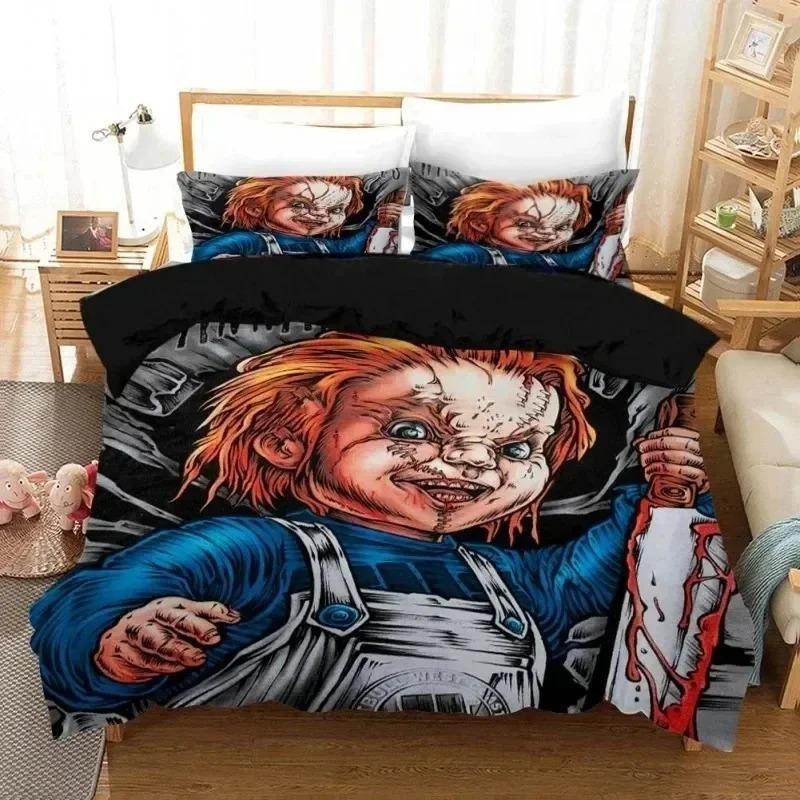 Comforter Horror Movie Child Of Play Chucky Bedding Set Bedroom Soft Modern S Comefortable And