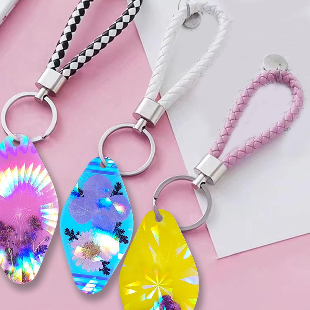 Elegant Diamond Pattern Keychain Mold Fashionable Diamond Pendant Silicone Mold for Custom Keychains Home Decors Gifts
