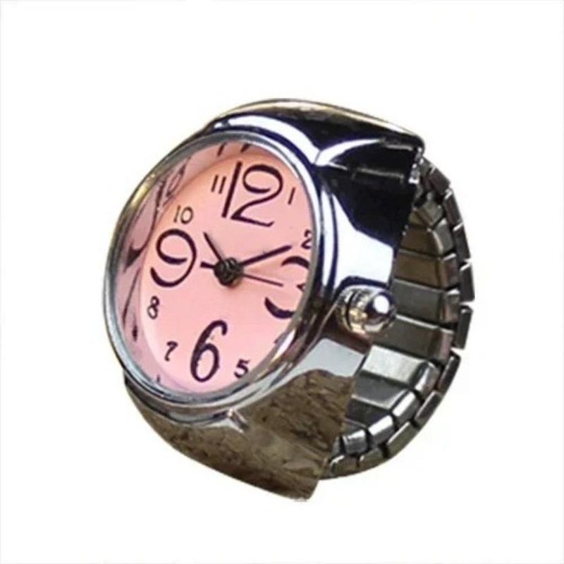 2026 Neue Retro Modische Punk Uhr Ring Vielseitiger Nischen Paar Finger Uhr Mini Uhr Niedliche und Kreative Elektronische Uhr
