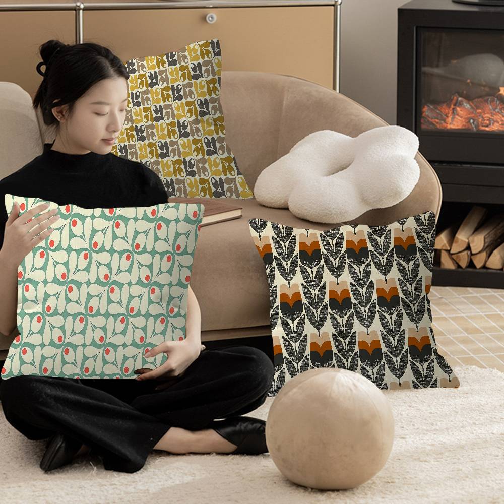 Jmg Clothing Unisex Orla Kiely Leaf Flower Cushion Cover Pillowcase Upholstery Sofa Throw Pillow Home Decor Pillowcas
