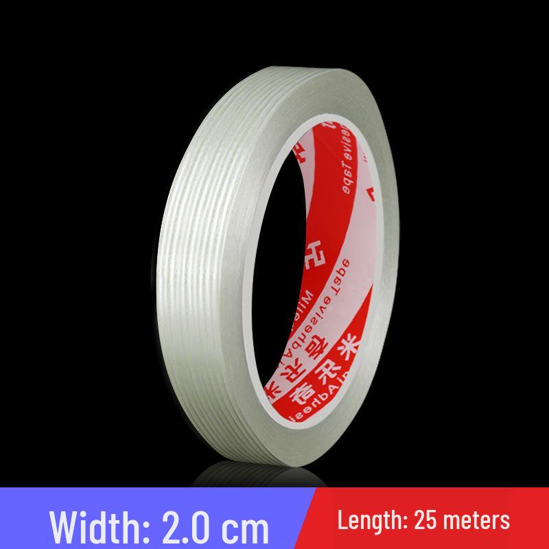 Strong Adhesive Striped Fiber Tape: Mold Fixing, Electrical Appliance Binding, No-Residue Packaging