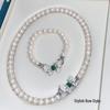 Versatile Women's Freshwater Pearl Necklace Bracelet Set