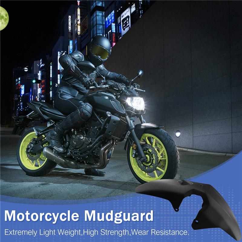 2x Motorrad Vorderrad Kotflügel Schmutzfänger Spritzschutz Abdeckung Passend für MT-07 MT07 2018- Schwarz