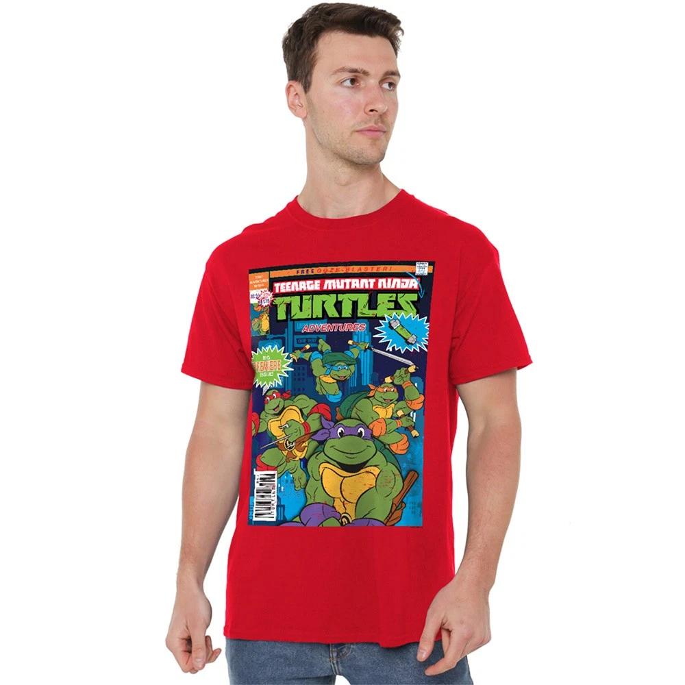 Teenage Mutant Ninja Turtles Tmnt Adventures Cover 100% Cotton T-shirt Mens Tees Top S-4XL, Red S
