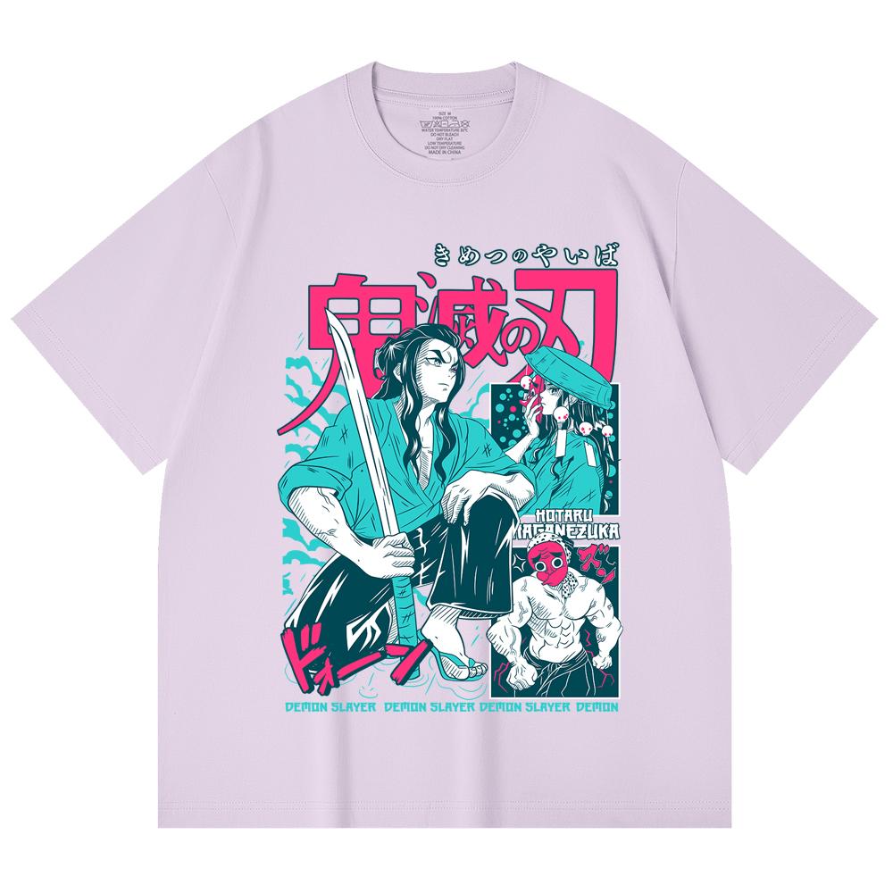 230 Gsm 100% Cotton Demon Slayer V94 Haganezuka Print Unisex Heavy Cotton T Shirt