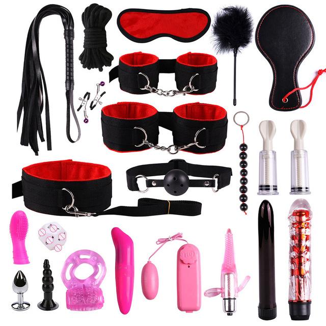 Beginner's Sex Toy Kit With  Nipple Suckers Restraints Nipple & Clitoral Toys