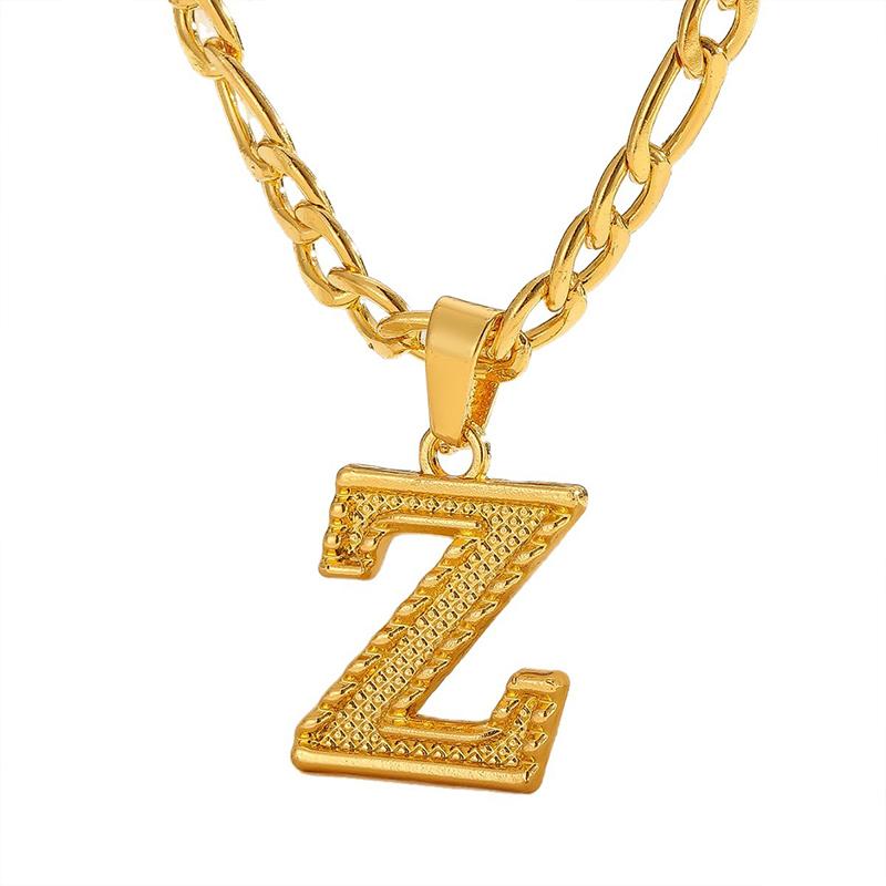 Náhrdelník s 26 písmeny Zlatý přívěsek s písmenem A-Z Všestranný šperk