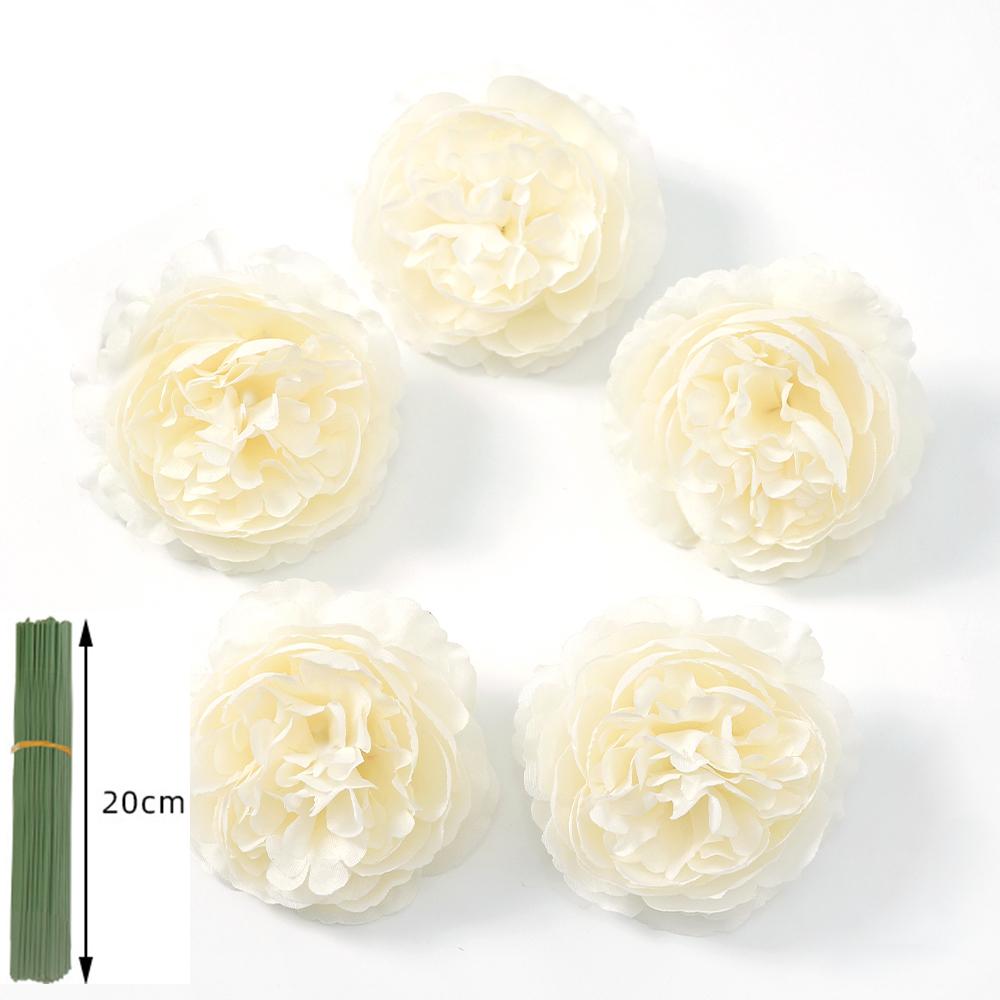 5/10 Stück Rose Künstliche Blumenstrauß Seide Kunstblume für Heimdeko Garten Hochzeit Braut Dekoration Outdoor Vase Ornament