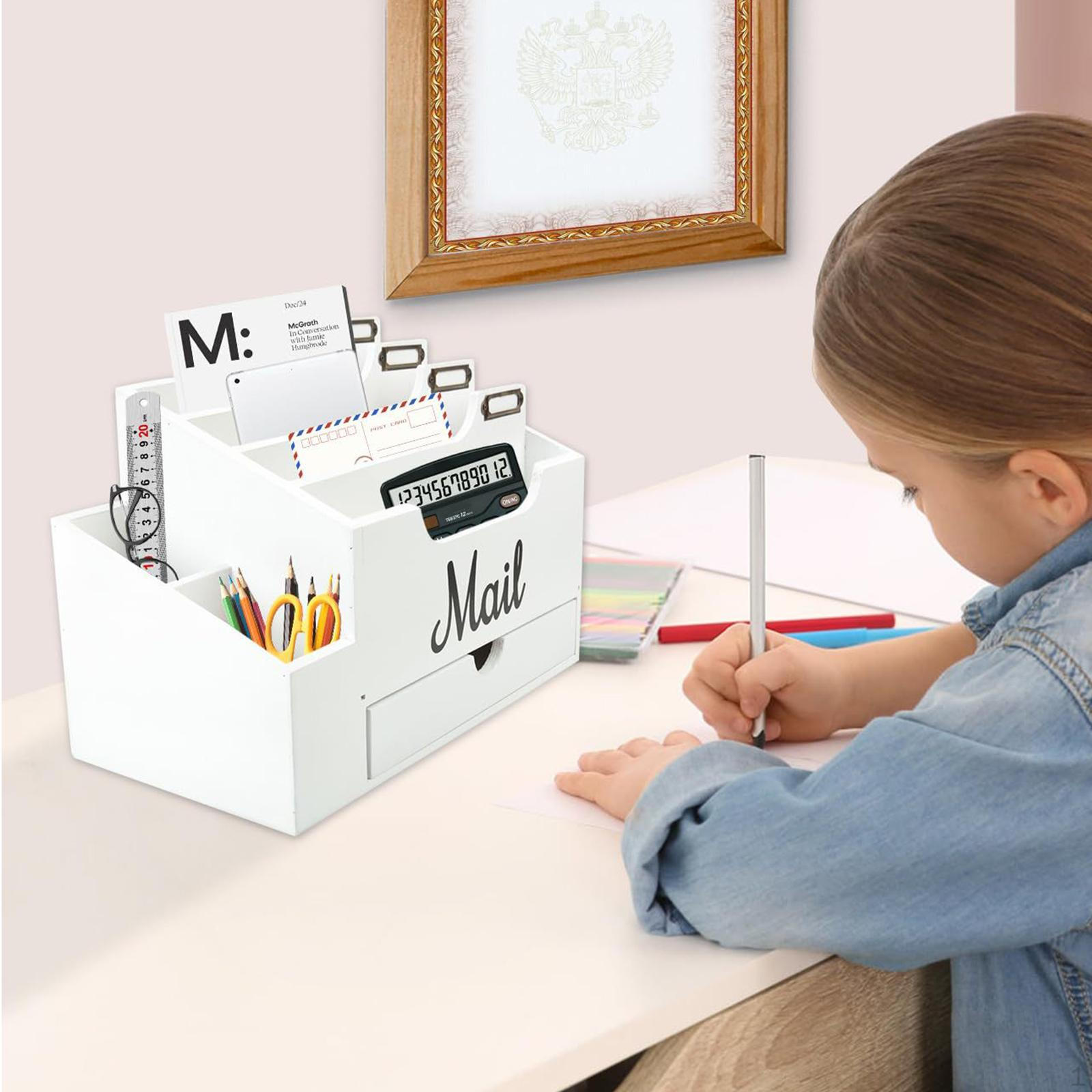 

Countertop Letter Tray, Desk Organizer, Holder, Document Holder білий