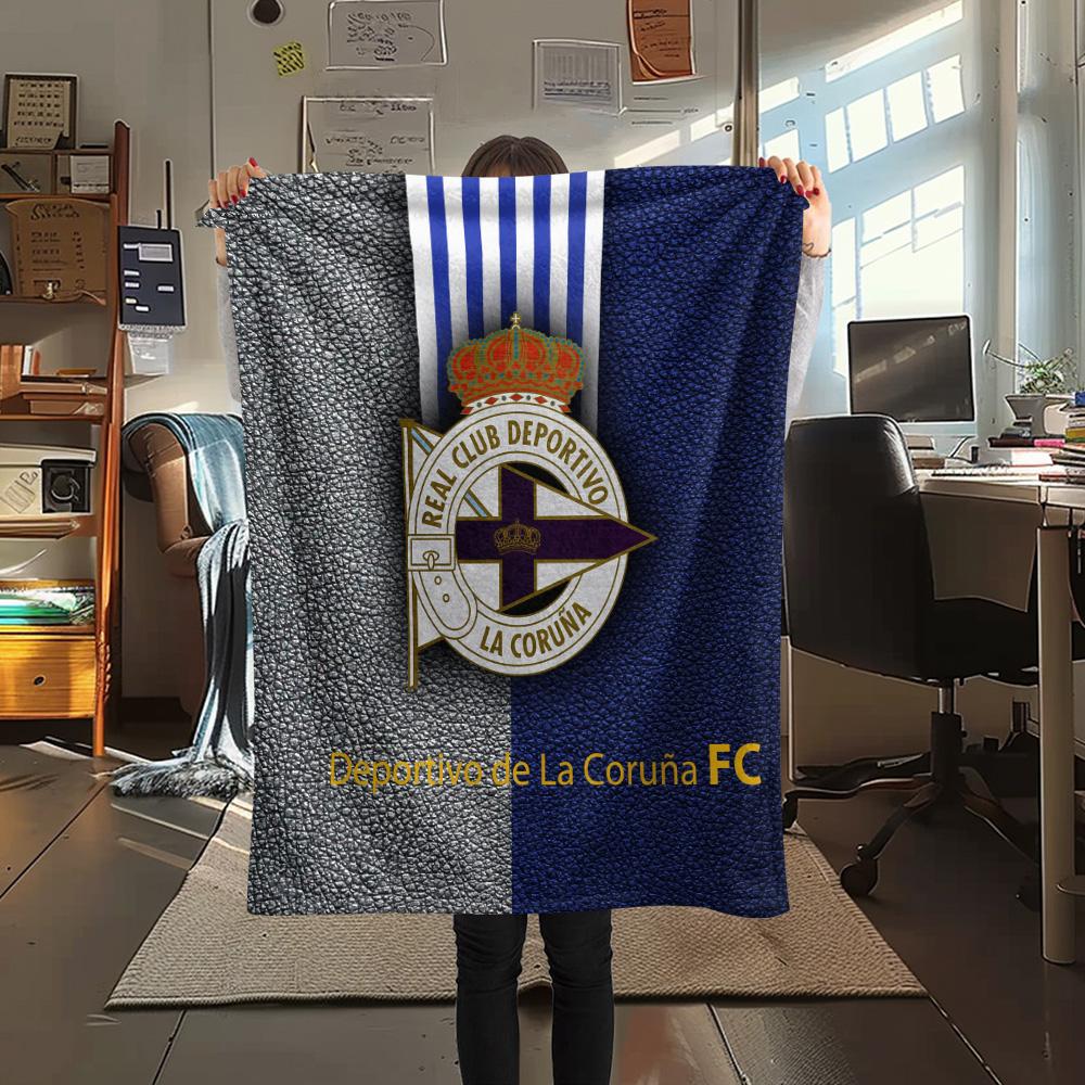 Deportivo de La Coruña Flanelldecke mit Aufdruck, Hohe Qualität, Bequem für alle Jahreszeiten, Heimdekoration, Wärme und Komfort