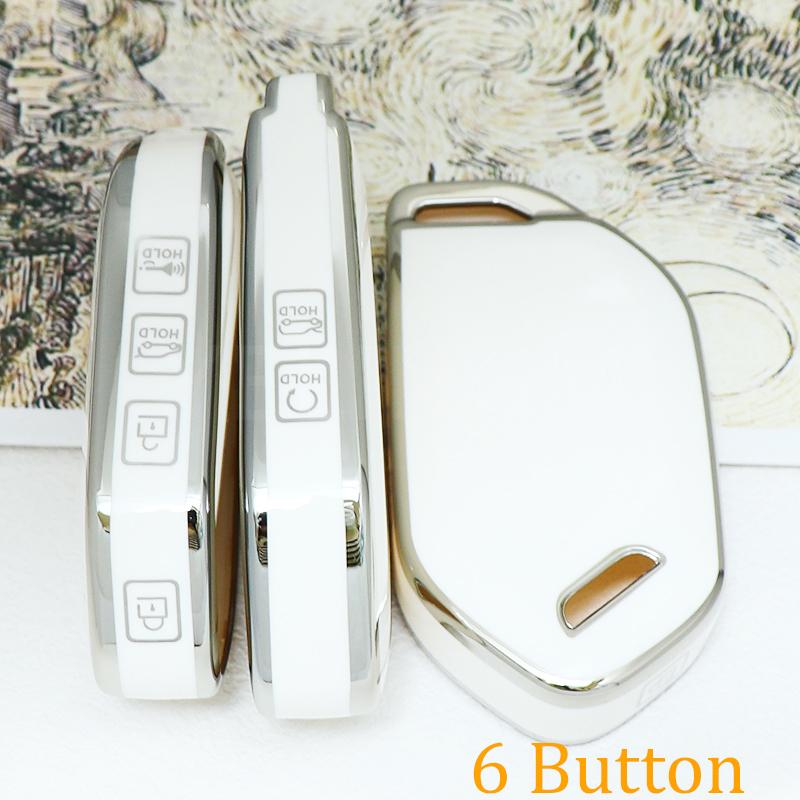 For Kia Picanto Ev9 Sorento Mq4 Carnival K8 Morning K5 Carens Rio Seltos 5/6/7/8/9 Botton Tpu Car Key Case Cover Key Fob