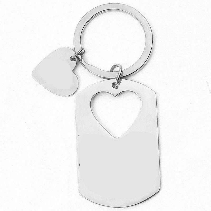 Colier Militar Pandantiv Inimă Piersică Oțel Inoxidabil Breloc - Cadou Ziua Tatălui & Ziua Recunoștinței