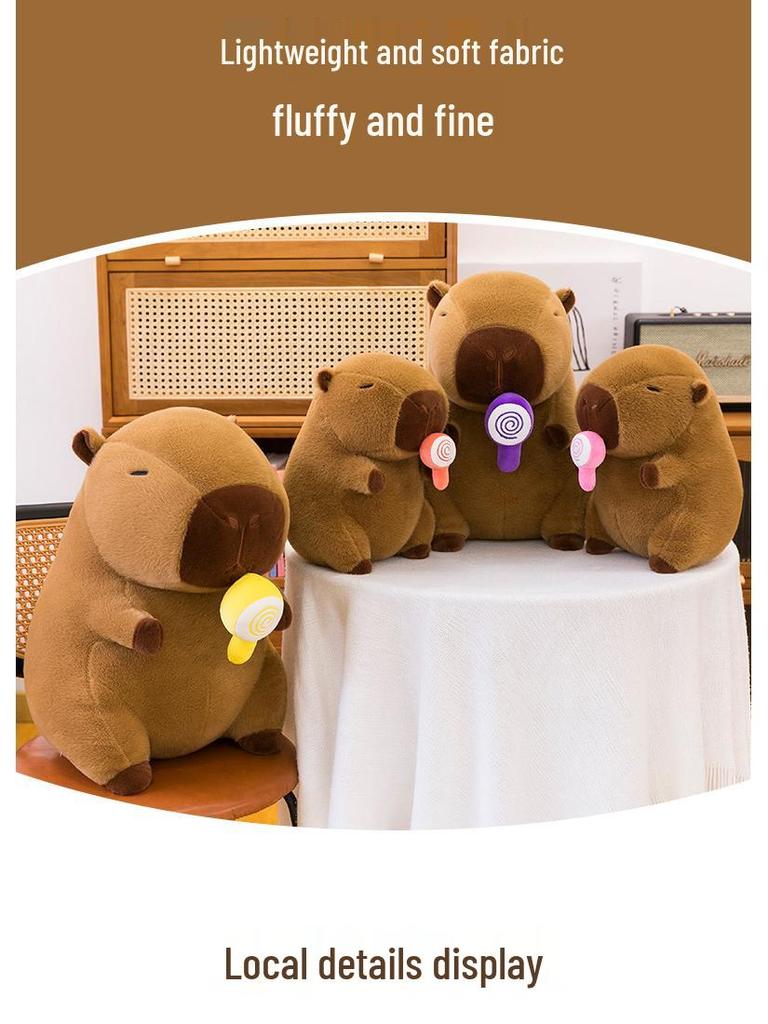Capybara Plush Pillow Doll - Cute Large Stuffed Toy for Children