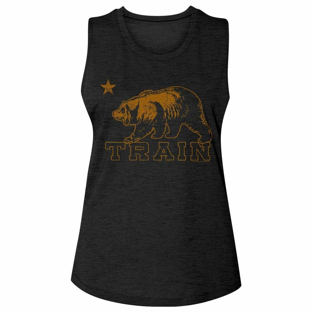 Train Bear Black Women s Muscle T-Shirt Unisex T-Shirt XL