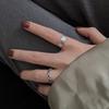 Fashionable Silver S925 Open Finger Ring With Geometric Design For Women Jewelry Stylish