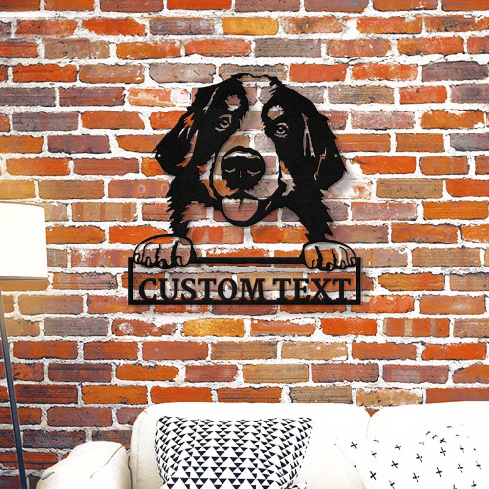 Einzigartige Berner Sennenhund Metall-Wandkunst, Personalisierbares Schild für Hundeliebhaber, Heimdekoration