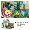 Ovly Glas Gewächshaus Baustein Sonnenlicht Blumenhaus MOC Spielzeug Pädagogische Dekorative Ornamente Baustein-Set Kinder Geburtstagsgeschenk