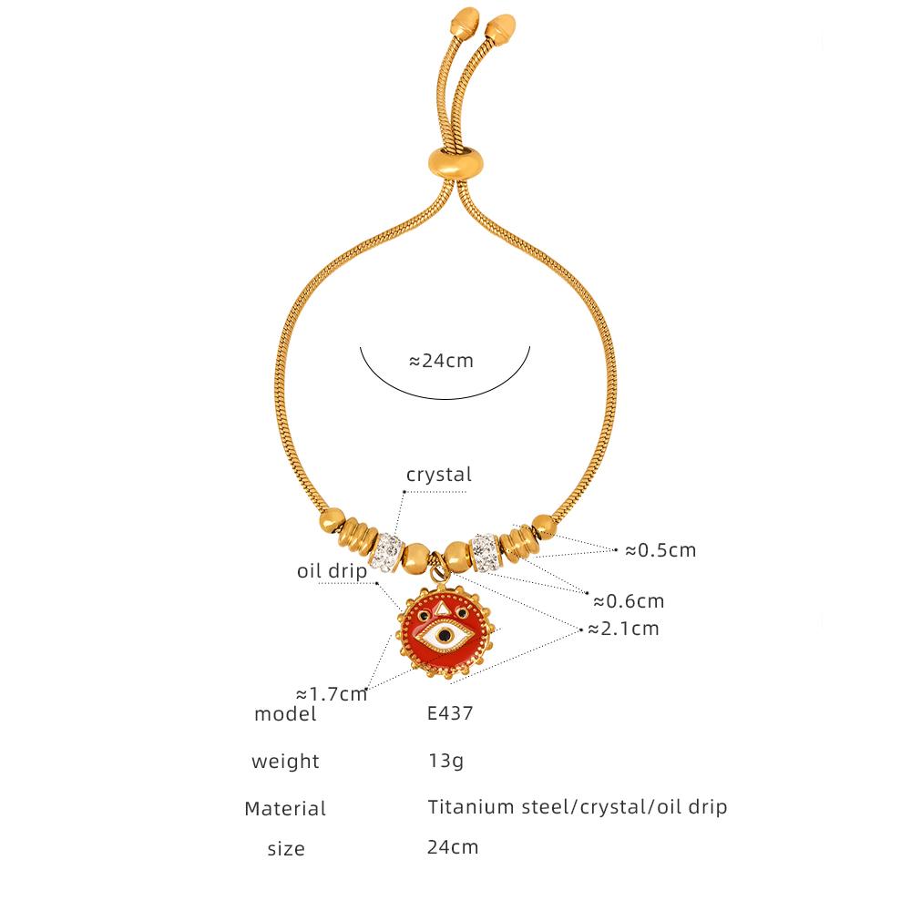 Chinesischer Antikstil Zirkon Armband Wasserdichtes und Nicht verblassendes Armband Nischenpersönlichkeit Retro Übertriebenes Anhängerarmband