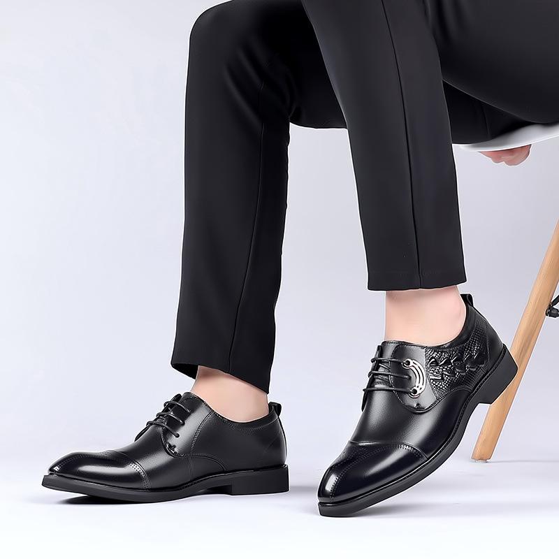 High Quality Leather Shoe Men Dress Shoes Brogue Handmade Leather Shoes Men Luxury Brand Business Formal Shoes Zapatos De Hombre