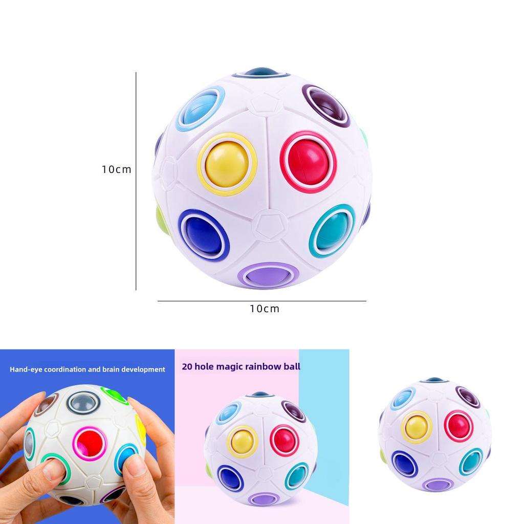 Rainbow Ball 20 Hole Puzzle Toy For Kids Brain Teasers Educational Gift