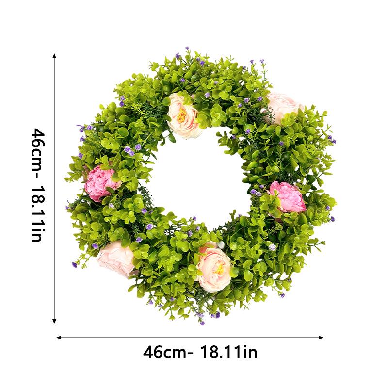 Eucalyptus Green Leaves Wreath - Spring/Summer Door & Window Hanging Decoration