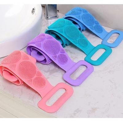 Silicone Bath Brush - Long, Dual-Sided, Gentle Exfoliation, Back Cleaning, Dead Skin Removal, Bathroom Must-Have