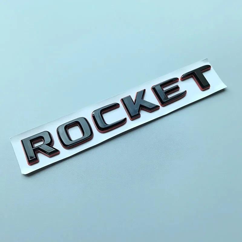 Glossy Black & Red Letters ROCKET ABS Car Emblem Trunk Nameplate Logo Sticker for 700 800 900