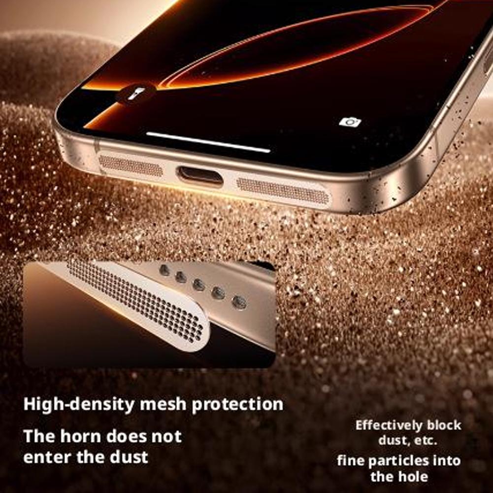 2Pcs Metal Dustproof Net Sticker For iPhone 17 Air 17 Pro Max Easy Install Earpiece Speaker Hole Anti-dust Mesh Protection Cap