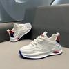 2025 mesh shoes men's breathable hollow running shoes comfortable soft-soled student trendy shoes thin mesh versatile white shoes