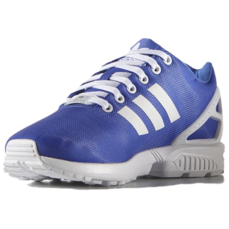 Adidas Originals ZX Flux Comfortable Durable Non-Slip Wear-Resistant Low-Top Casual Running Shoes Women Sneaker Blue White S75697